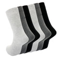 Charcoal Marl - Front - Pour Homme Mens Dark Dress Socks (Pack Of 7)