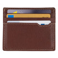 Brown - Back - Timberland Mens Leather Card Holder