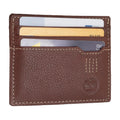 Brown - Front - Timberland Mens Leather Card Holder