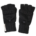 Black - Front - Champion Unisex Adults Fingerless Mitten Gloves