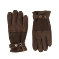 Brown - Front - Timberland Mens Ribbed Suede Gloves