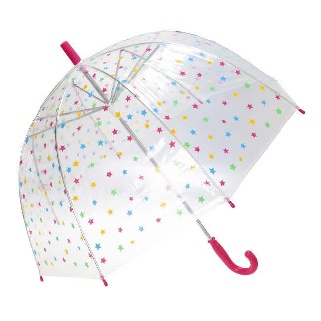 Pink - Front - Susino Womens-Ladies X-brella Stars Umbrella