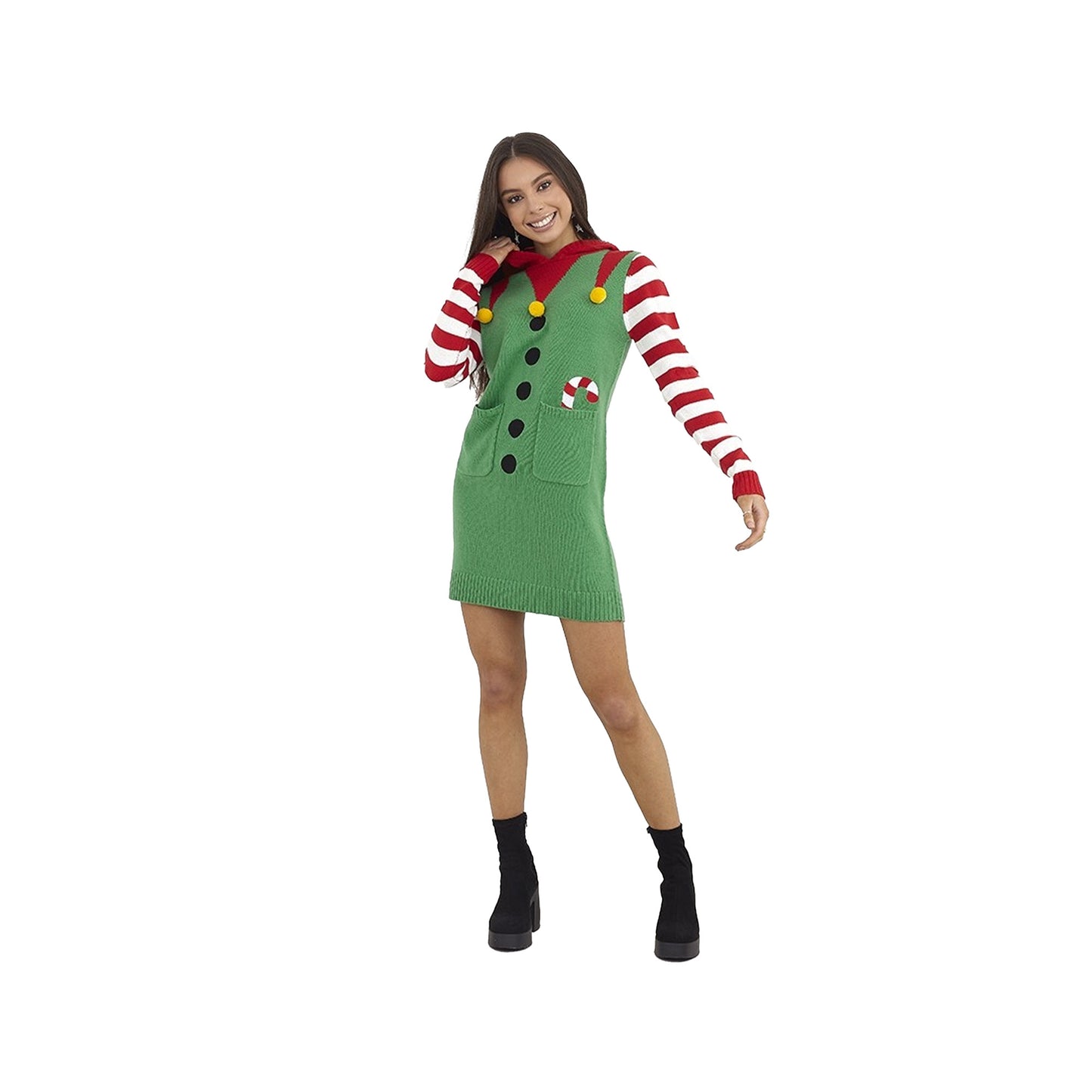 Jumper Dress Brave Soul Elf Christmas Jumper Brave Soul Womens/Ladies Christmas Elf Jumper Dress Universal Jumper Dress Brave Soul Elf Christmas Jumper Brave Soul Womens/Ladies Christmas Elf Jumper Dress Universal