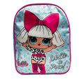 Blue-Pink - Front - Lol Surprise Childrens-Kids Satin Backpack