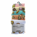 Multicoloured - Back - Brave Soul Womens-Ladies Fast Food Print Ankle Socks (Pack Of 5 Pairs)