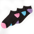 Pink-Blue-Purple - Back - Redtag Active Womens-Ladies Trainer Socks (3 Pairs)
