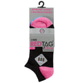 Pink-Blue-Purple - Side - Redtag Active Womens-Ladies Trainer Socks (3 Pairs)