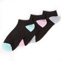 Mint-Pink-Grey - Back - Redtag Active Womens-Ladies Trainer Socks (3 Pairs)