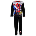 Black-Grey - Front - Spider-Man Childrens-Kids Pyjama Set