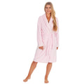 Pink - Side - Forever Dreaming Womens-Ladies Fluffy Dressing Gown