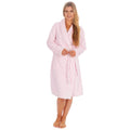 Pink - Front - Forever Dreaming Womens-Ladies Fluffy Dressing Gown