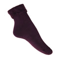 Purple - Front - Simply Essentials Womens-Ladies Thermal Bed Socks
