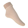 Beige - Front - Simply Essentials Womens-Ladies Thermal Bed Socks