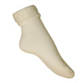 Cream - Front - Simply Essentials Womens-Ladies Thermal Bed Socks