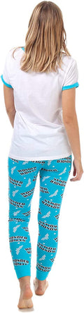White-Blue - Side - Wonder Woman Womens-Ladies I`m A Woman Cotton Pyjama Set