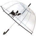 Clear-Black - Front - X-Brella Unisex Adults 23in Transparent French Bulldog Stick Umbrella