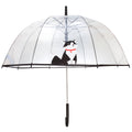 Clear-Black - Back - X-Brella Unisex Adults 23in Transparent Cat Stick Umbrella
