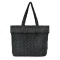 Black - Front - Luna Cove Womens-Ladies Paperstraw Shopper Bag