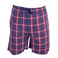 Red - Pack Shot - Foxbury Mens T-Shirt & Checked Shorts Pyjama Set