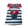 Navy-Red - Front - Minnie Mouse Girls Swim Set