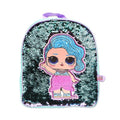 Blue-Purple - Side - LOL Surprise! Childrens-Kids Splash Baby Sequin Backpack
