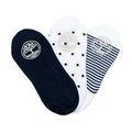 Navy-White - Back - Timberland Womens-Ladies Boat Shoe Liner Socks (3 Pairs)
