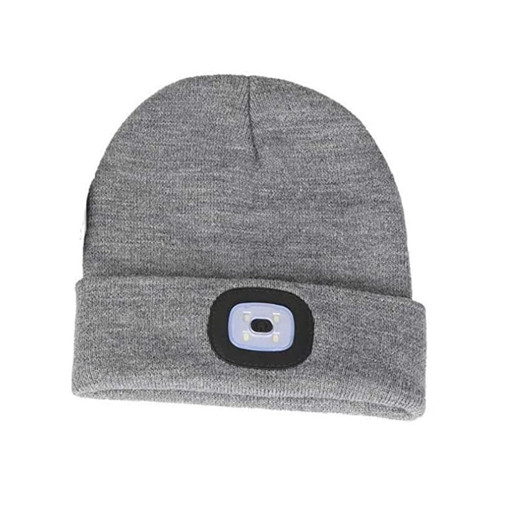 Grey - Front - Storm Ridge Womens-Ladies LED Beanie