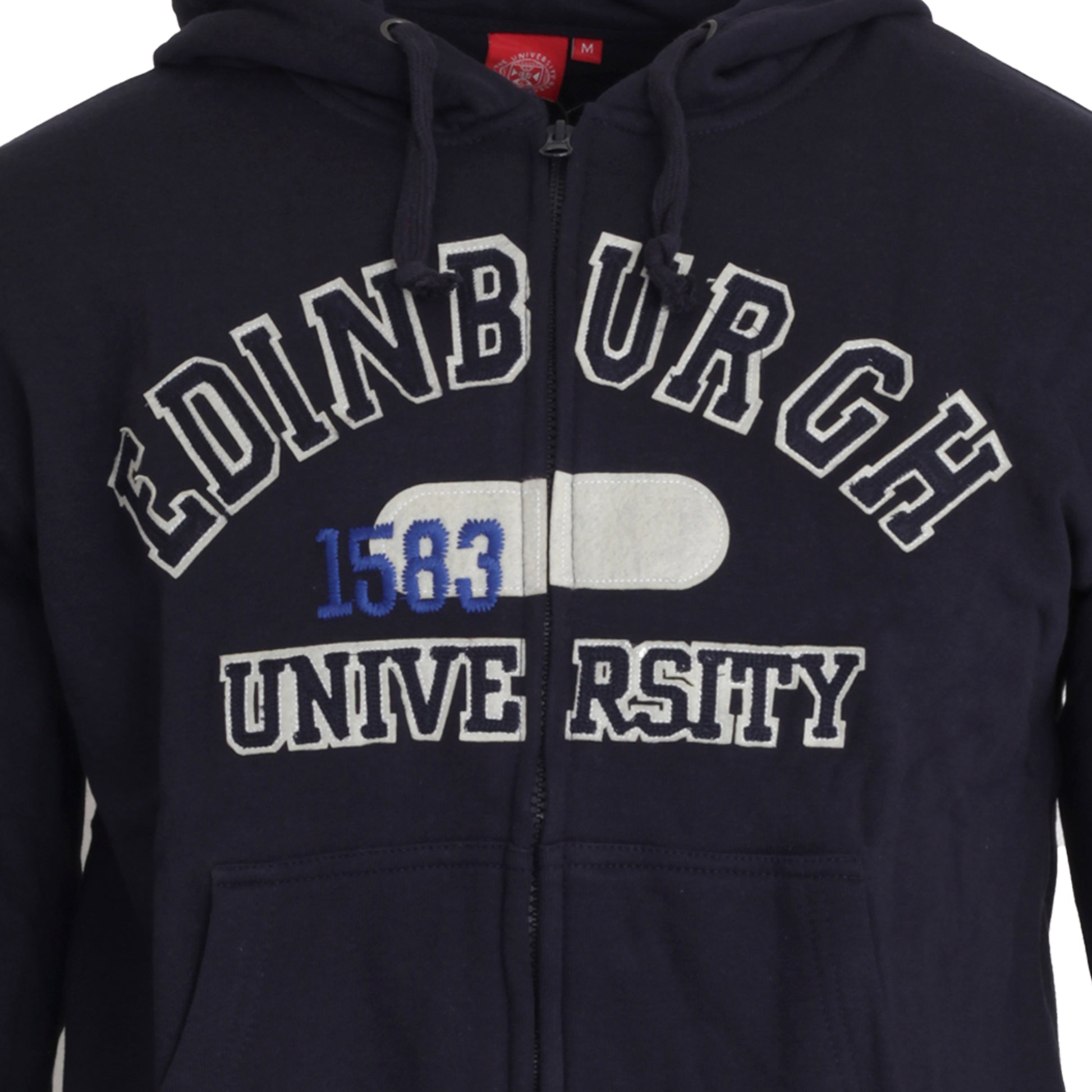 Navy - Back - University Of Edinburgh Unisex Full Zip Hoodie