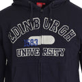 Navy - Back - University Of Edinburgh Unisex Full Zip Hoodie