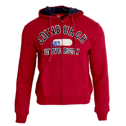 Cardinal Red - Front - University Of Edinburgh Unisex Full Zip Hoodie