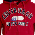Cardinal Red - Back - University Of Edinburgh Unisex Full Zip Hoodie