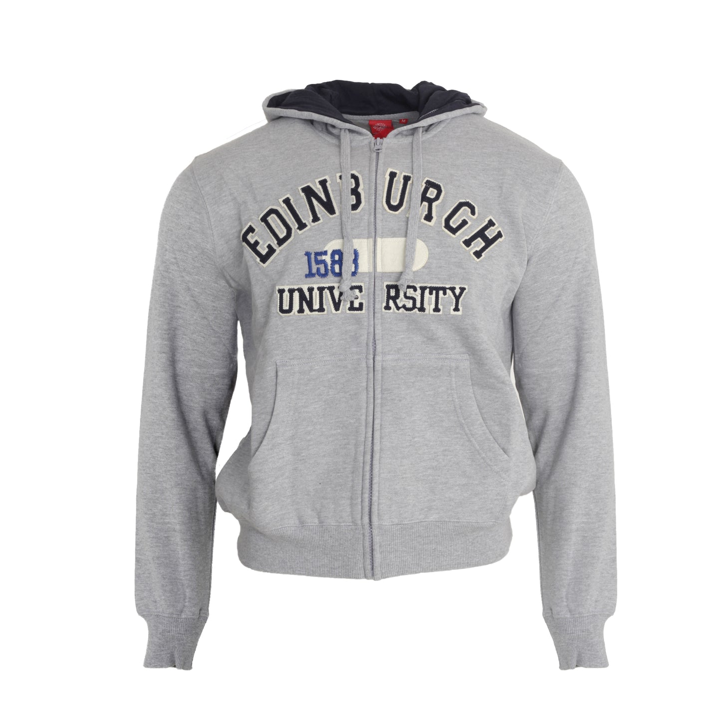 Grey - Front - University Of Edinburgh Unisex Full Zip Hoodie