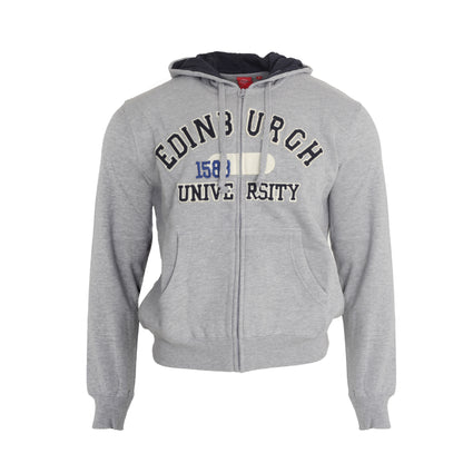 Grey - Front - University Of Edinburgh Unisex Full Zip Hoodie