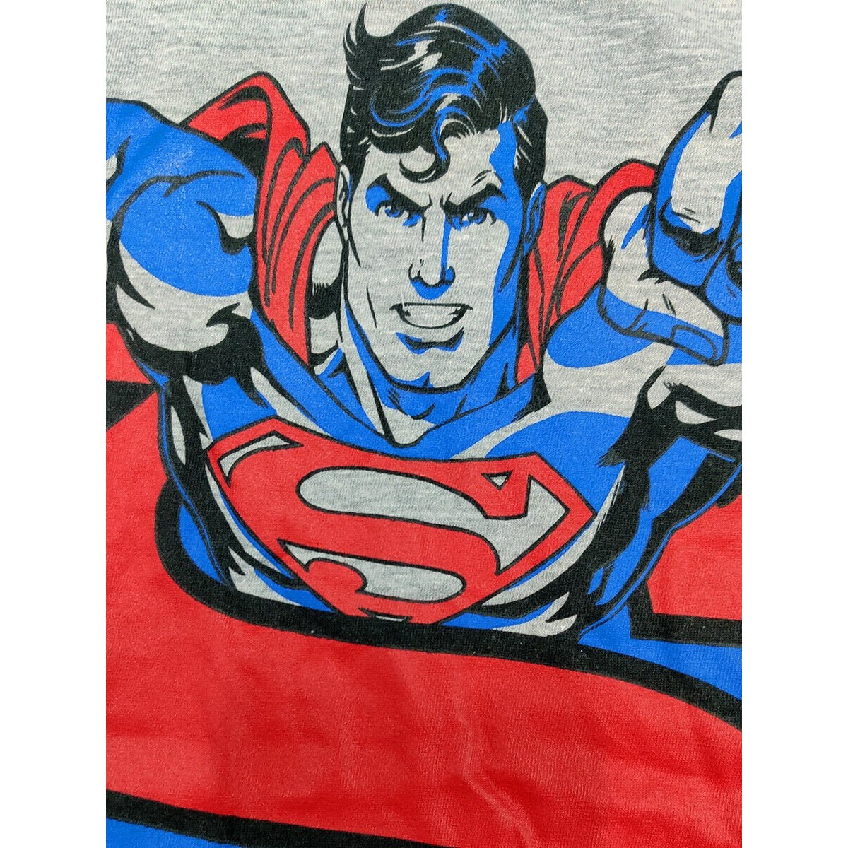 Grey-Blue - Back - Superman Mens Logo Short-Sleeved Pyjamas