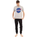 Grey-Black - Back - NASA Mens Logo Short-Sleeved Pyjamas