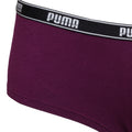 Black-Purple - Back - Puma Womens-Ladies Hipster Briefs (Pack Of 3)