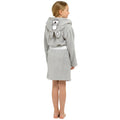 Grey - Back - Tom Franks Childrens Girls Pure Cotton French Bulldog Bathrobe