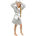 Grey - Front - Tom Franks Childrens Girls Pure Cotton French Bulldog Bathrobe
