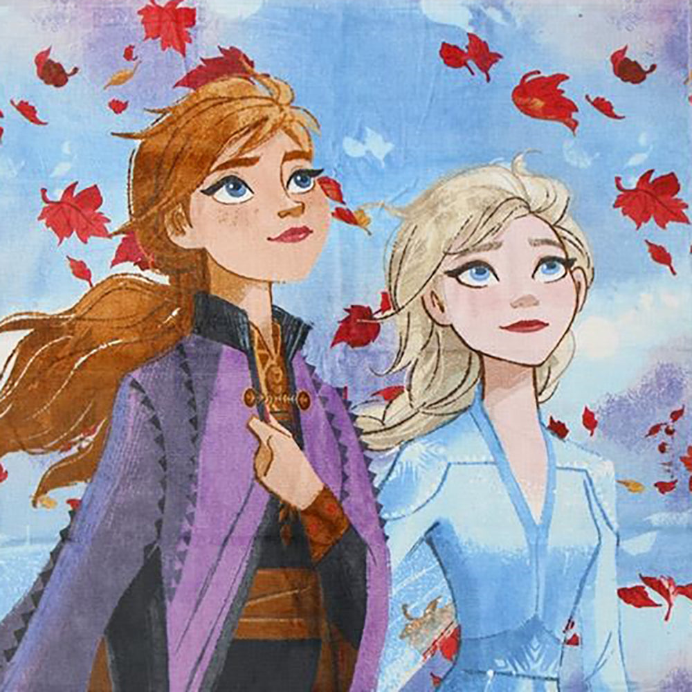 Blue - Back - Frozen 2 Childrens-Kids Anna & Elsa Beach Towel