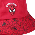 Red - Back - Spider-Man Childrens-Kids Embroidered Bucket Hat