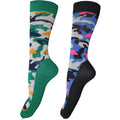 Blue-Green - Front - Mens Camo Novelty Socks (2 Pairs)