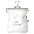 White - Front - Snuggle Baby Unisex Just Arrived Cellular Embroidered Blanket