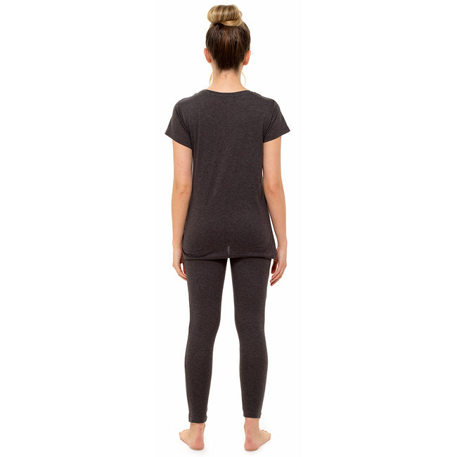 Foxbury Womens Ladies T Shirt And Leggings Pyjama Set Discounts on Great Brands