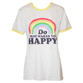 Grey - Front - Brave Soul Womens-Ladies Do What Makes You Happy T-Shirt