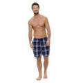 Grey-Navy Check - Lifestyle - Foxbury Mens Checked Pyjama Shorts (Pack Of 2)
