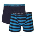 Blue - Front - Dstruct Mens Boxers (Pack Of 2)