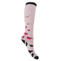 Flamingo-Butterfly-Butterflies - Side - Womens-Ladies Hyperwarm Long Welly Socks (3 Pairs)