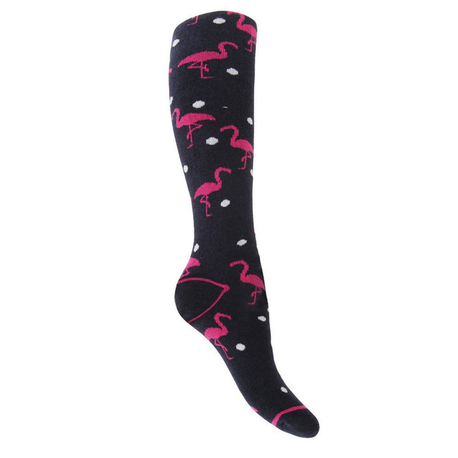 Flamingo-Butterfly-Butterflies - Lifestyle - Womens-Ladies Hyperwarm Long Welly Socks (3 Pairs)