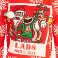 Red - Back - Brave Soul Mens Christmas Drinking Slogan Jumper